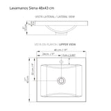 Mueble para Baño Siena Basico Soder y Mali 48 cm Flotante con Lavamanos - Muebles para Baño | Bylmo