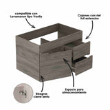 Mueble para Baño Tiziano Mitte y Tambo 79 cm Flotante con Lavamanos Siena - Muebles para Baño | Bylmo