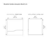 Mueble para Baño Siena Valdez Soder y Mali 48 cm Flotante con Lavamanos - Muebles para Baño | Bylmo