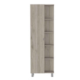 Mueble para Baño Esquinero Urano Ceniza 51x158cm sin Cajones y con Cuatro Entrepaños - Muebles para Baño | Bylmo