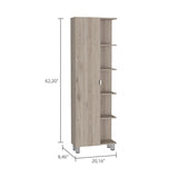 Mueble para Baño Esquinero Urano Ceniza 51x158cm sin Cajones y con Cuatro Entrepaños - Muebles para Baño | Bylmo