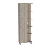 Mueble para Baño Esquinero Urano Ceniza 51x158cm sin Cajones y con Cuatro Entrepaños - Muebles para Baño | Bylmo