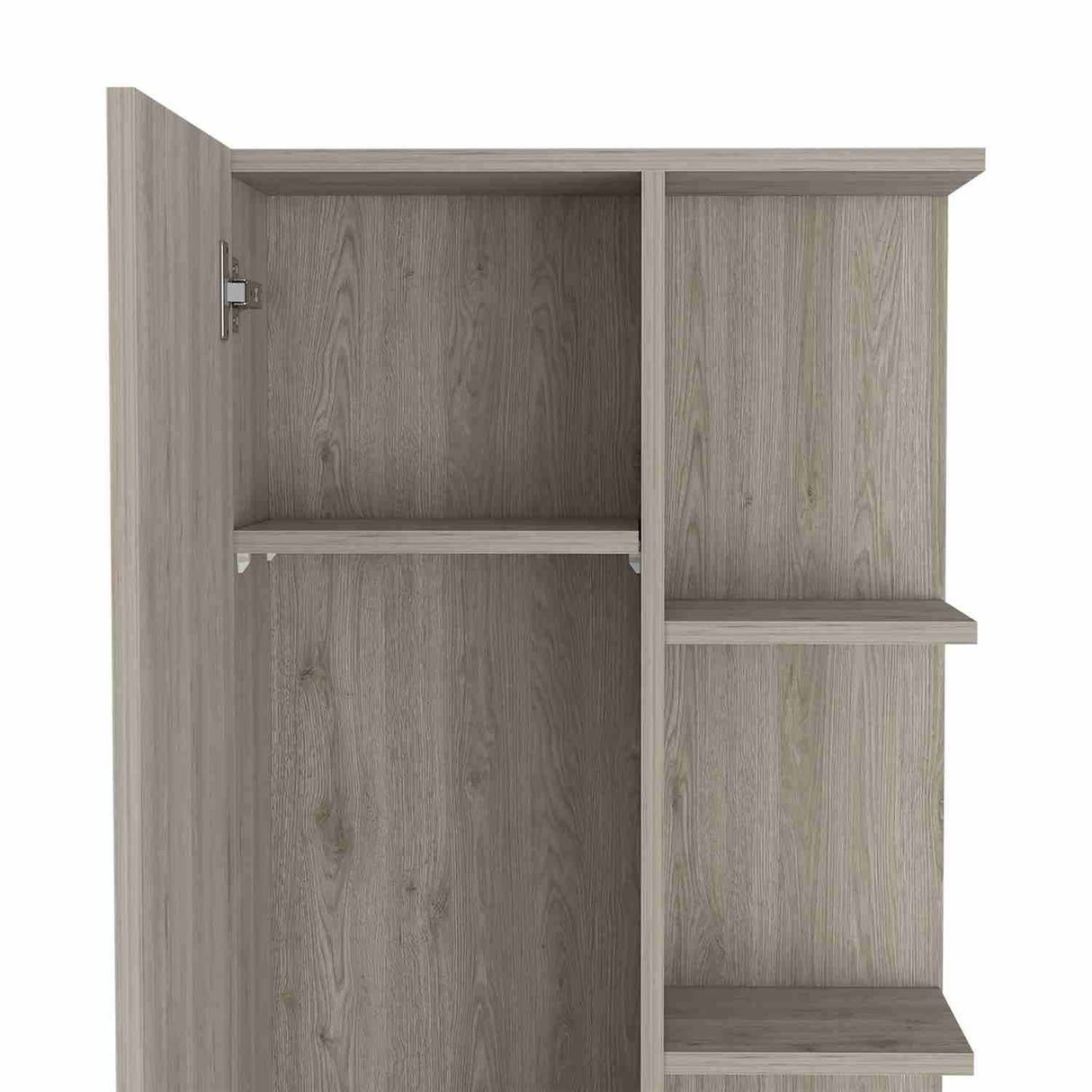 Mueble para Baño Esquinero Urano Ceniza 51x158cm sin Cajones y con Cuatro Entrepaños - Muebles para Baño | Bylmo