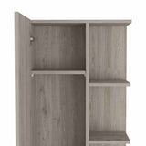 Mueble para Baño Esquinero Urano Ceniza 51x158cm sin Cajones y con Cuatro Entrepaños - Muebles para Baño | Bylmo