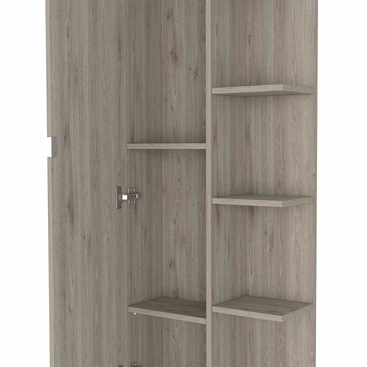 Mueble para Baño Esquinero Urano Ceniza 51x158cm sin Cajones y con Cuatro Entrepaños - Muebles para Baño | Bylmo