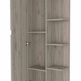 Mueble para Baño Esquinero Urano Ceniza 51x158cm sin Cajones y con Cuatro Entrepaños - Muebles para Baño | Bylmo