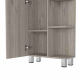 Mueble para Baño Esquinero Urano Ceniza 51x158cm sin Cajones y con Cuatro Entrepaños - Muebles para Baño | Bylmo