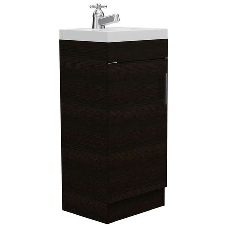 Mueble para Lavamanos Madrid Wengue 40x88cm Individual con Lavamanos con Una Puerta - Gabinetes | Bylmo