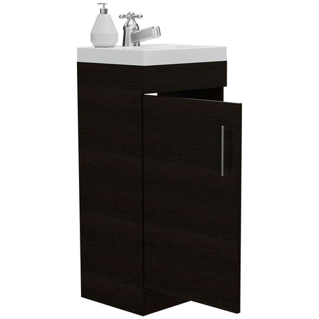 Mueble para Lavamanos Madrid Wengue 40x88cm Individual con Lavamanos con Una Puerta - Gabinetes | Bylmo