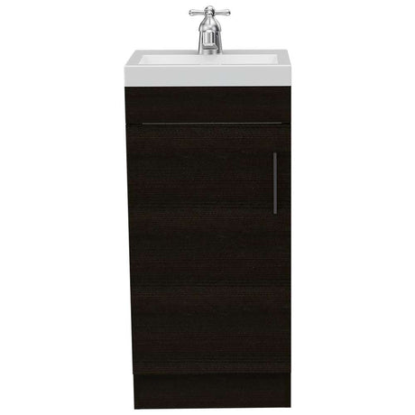 Mueble para Lavamanos Madrid Wengue 40x88cm Individual con Lavamanos con Una Puerta - Gabinetes | Bylmo