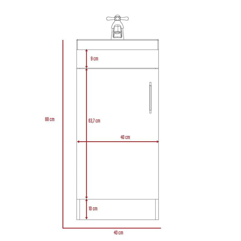 Mueble Madrid Wengue 40 cm con Una Puerta