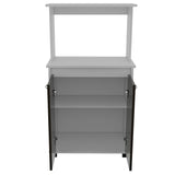 Mueble Auxiliar Italia Blanco y Wengue 63 cm con Dos Puertas y Entrepaño - Muebles Organizadores | Bylmo