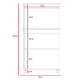 Mueble Auxiliar Italia Blanco y Wengue 63 cm con Dos Puertas y Entrepaño - Muebles Organizadores | Bylmo