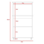 Mueble Auxiliar Italia Blanco y Wengue 63 cm con Dos Puertas y Entrepaño