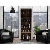 Bar Fraktal Habano y Miel 60 cm con Puertas de Vidrio - Bares | Bylmo