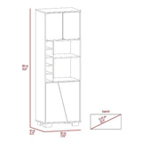 Bar Fraktal Habano y Miel 60 cm con Puertas de Vidrio - Bares | Bylmo