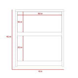 Mesa de Noche Trivor Rovere 40x46cm con Dos Cajones - Mesas de Noche | Bylmo