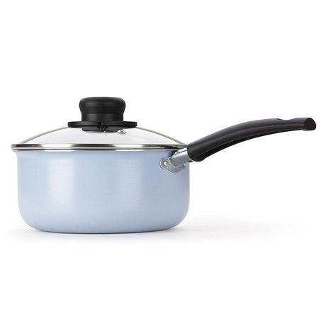 Olla Aluminio 18 cm con Tapa Azul Aguamarina - Ollas y Sartenes | Bylmo