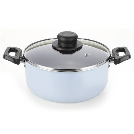 Olla Blue Azul Aguamarina 20x14.4cm con Mango de Baquelita y con Revestimiento Antiadherente - Ollas y Sartenes | Bylmo