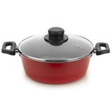 Olla Basic Aluminio 20 cm con Tapa Rojo - Ollas y Sartenes | Bylmo