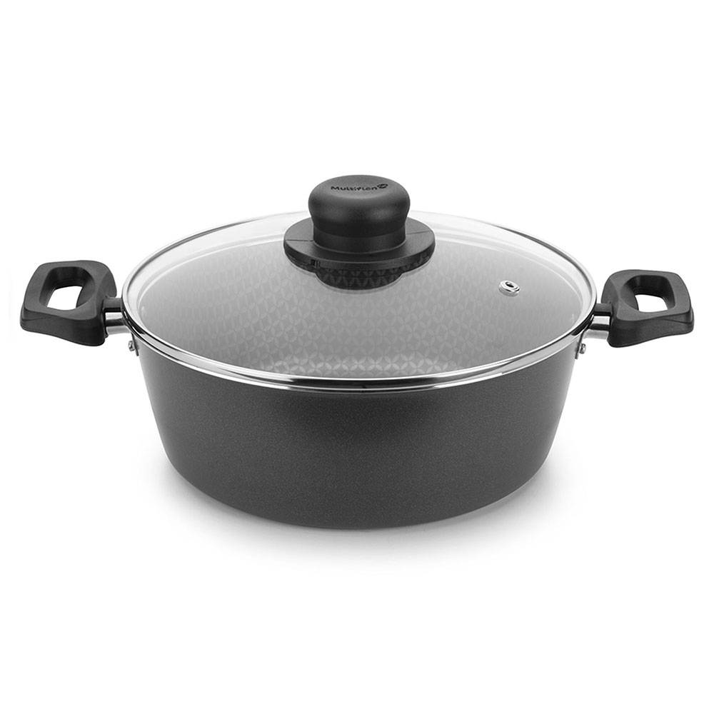 Olla Basic Aluminio 24 cm con Tapa Gris - Ollas y Sartenes | Bylmo