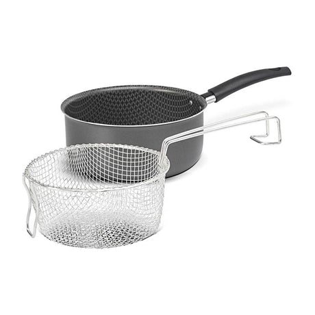 Olla Freidora Aluminio 36 cm Antiadherente Gris - Ollas y Sartenes | Bylmo