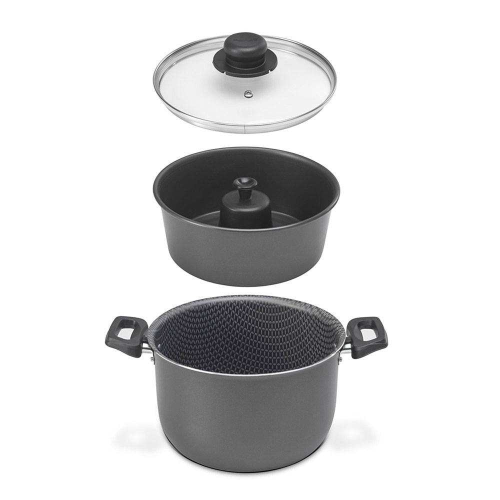 Olla para Tortas Gris 24x21.1cm con Mango de Baquelita y con Revestimiento Antiadherente - Ollas y Sartenes | Bylmo