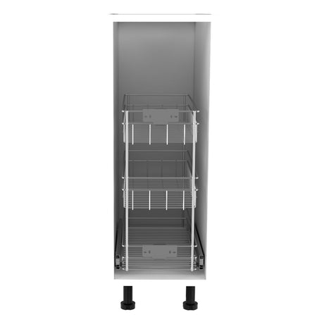 Organizador de Cocina Rioco Blanco 30 cm de Tres Niveles con Patas Metálicas - Barras y Muebles Auxiliares | Bylmo