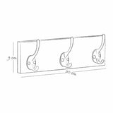 Perchero Fine Rovere 30x0.1cm de Pared con Tres Ganchos - Repisas y Percheros | Bylmo