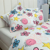 Cubrelecho Acolchado Infantil Blanco para Cama Doble 140 X 190 Cm Doble Faz de Flores - Otros textiles | Bylmo