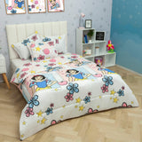 Cubrelecho Acolchado Infantil Rosado y Blanco para Cama Sencillo 100 X 190 Cm de Princesas - Otros textiles | Bylmo