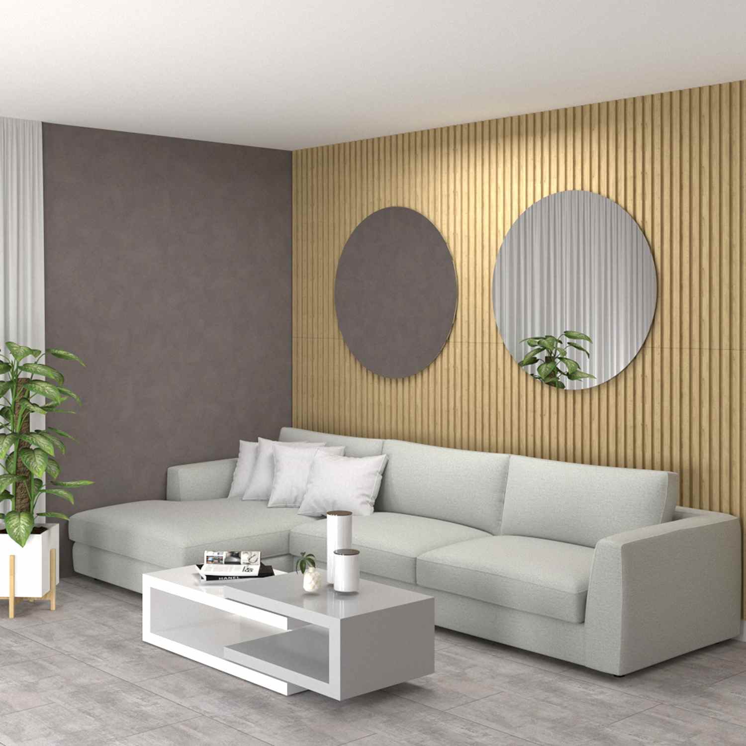 Set x 2 Paneles Ranurados 3D PanelArt Duna - Paneles de Pared | Bylmo