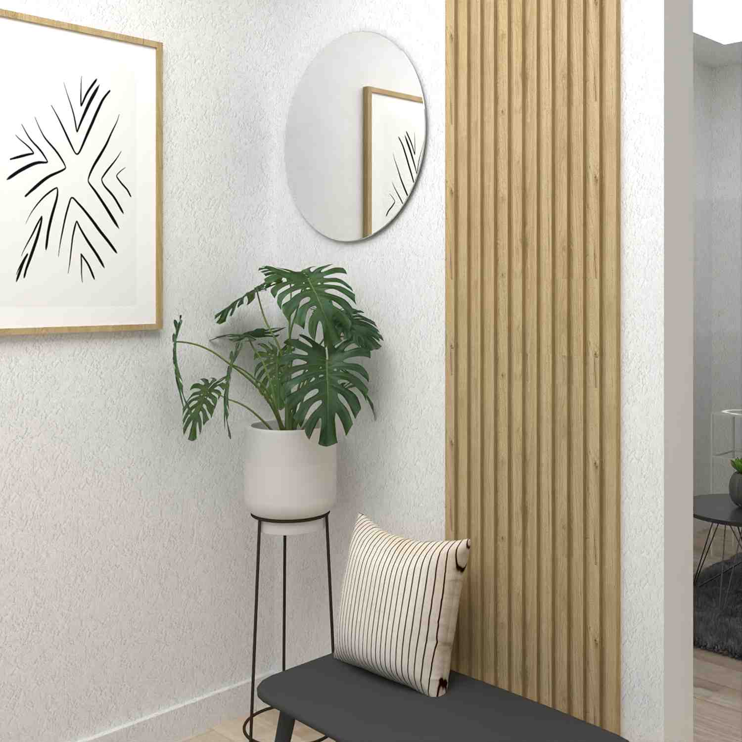 Set x 2 Paneles Ranurados 3D PanelArt Rovere - Paneles de Pared | Bylmo