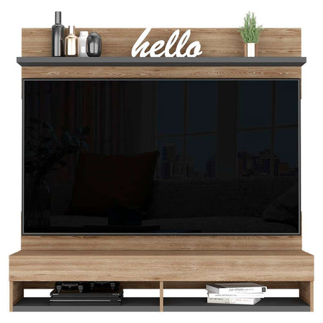 Panel de TV 2A Miel 137.7x134.6cm para TV Hasta 60 Pulgadas y con Dos Compartimientos - Muebles para TV | Bylmo