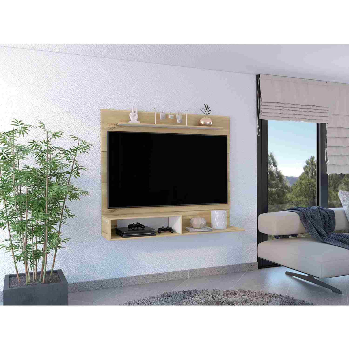 Panel de TV Beijing Duna 140x120cm Para TV Hasta 55 Pulgadas sin Cajones - Muebles de TV | Bylmo