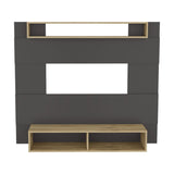 Panel de TV Charlotte Plomo 140x120cm Para TV Hasta 60 Pulgadas sin Cajones - Muebles de TV | Bylmo