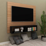 Panel de TV Esperanza Almendra y Negro 160 cm - Muebles para TV | Bylmo