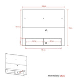 Panel de TV Esperanza Almendra y Negro 160 cm - Muebles para TV | Bylmo