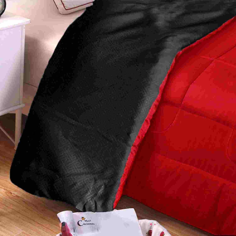 Plumón BiColor Rojo y Negro Sencilla 100 cm Doble Faz