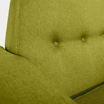 Poltrona Mouret Verde 85 cm de Tela sin Cojines Decorativos