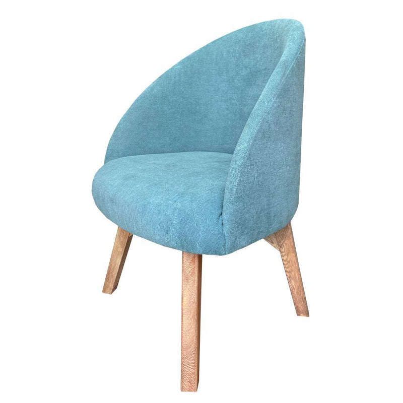 Poltrona Zar Verde Menta 65 cm con Patas de Madera