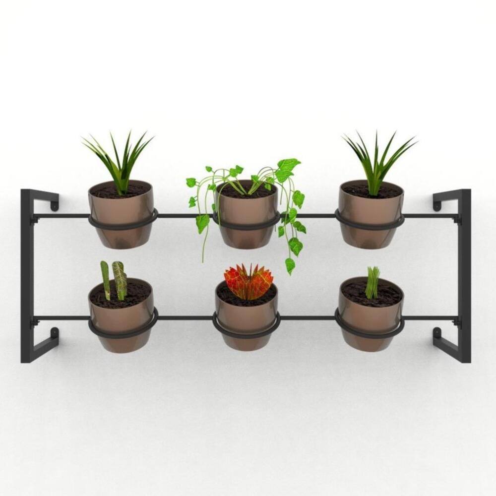 Porta Macetas Lucy Negro 120 cm - Repisas y Percheros | Bylmo