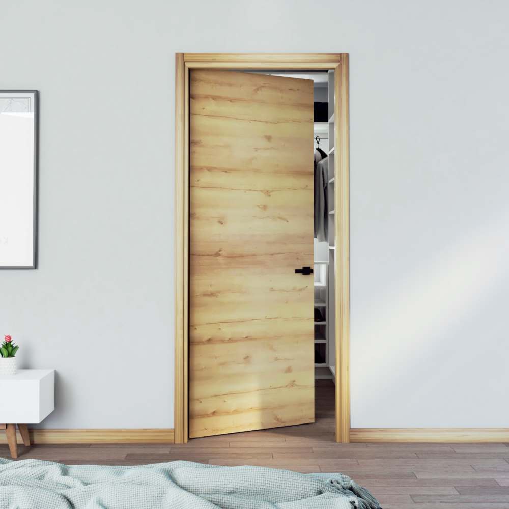 Kit Puerta con Marco Prakti Duna 80x215cm con Acabado Melaminado para Interiores y de Apertura Izquierda - Puertas | Bylmo