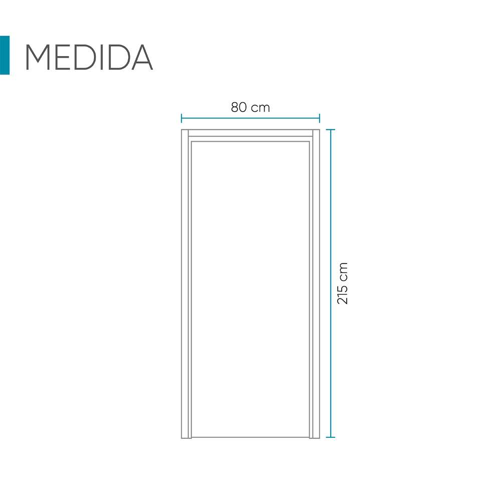 Kit Puerta con Marco Prakti Duna 80x215cm con Acabado Melaminado para Interiores y de Apertura Izquierda - Puertas | Bylmo