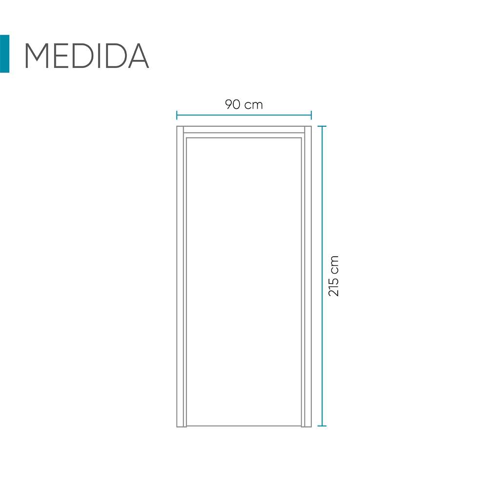Kit Puerta con Marco Prakti Duna 90x215cm con Acabado Melaminado para Interiores y de Apertura Derecha - Puertas | Bylmo