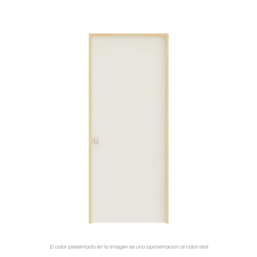 Kit Puerta con Marco Madera 80x208cm con Acabado Virgen para Interiores y de Apertura Derecha - Puertas | Bylmo