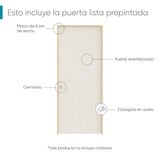 Kit Puerta con Marco Madera 80x208cm con Acabado Virgen para Interiores y de Apertura Derecha - Puertas | Bylmo