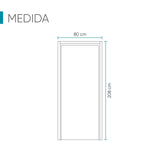Kit Puerta con Marco Madera 80x208cm con Acabado Virgen para Interiores y de Apertura Derecha - Puertas | Bylmo