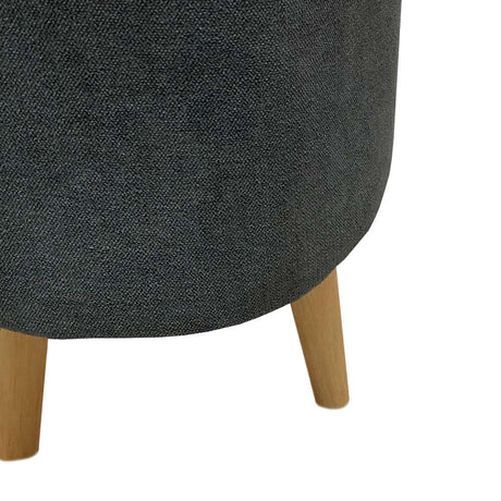 Puff Andy Gris Grafito 31 cm Redondo - Sofas | Bylmo