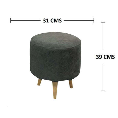 Puff Andy Gris Grafito 31 cm Redondo - Sofas | Bylmo